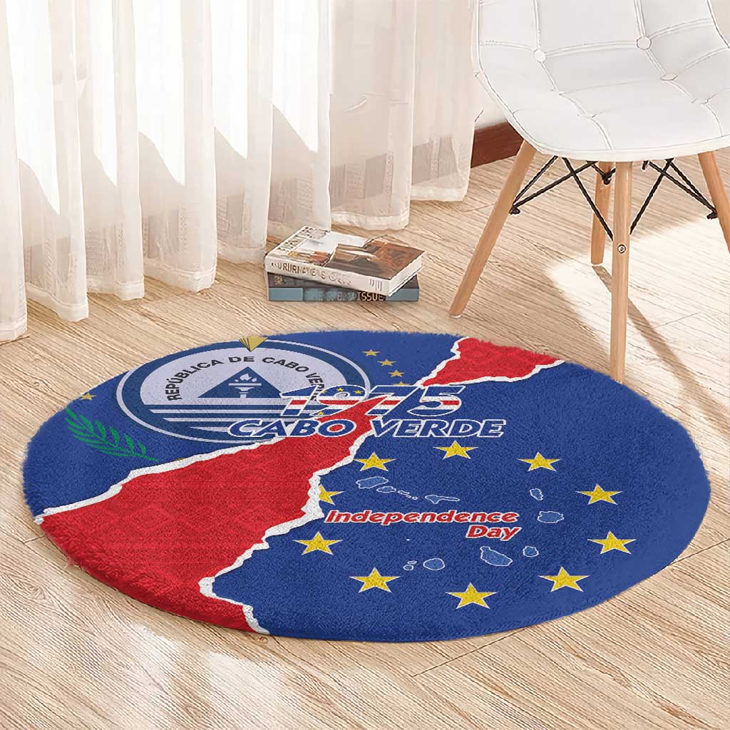 Happy Cabo Verde Round Carpet 50th Anniversary of Independence