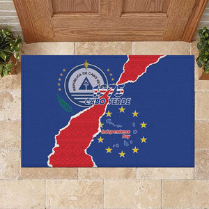 Happy Cabo Verde Rubber Doormat 50th Anniversary of Independence