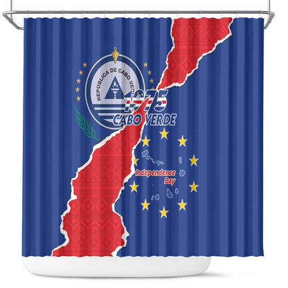 Happy Cabo Verde Shower Curtain 50th Anniversary of Independence