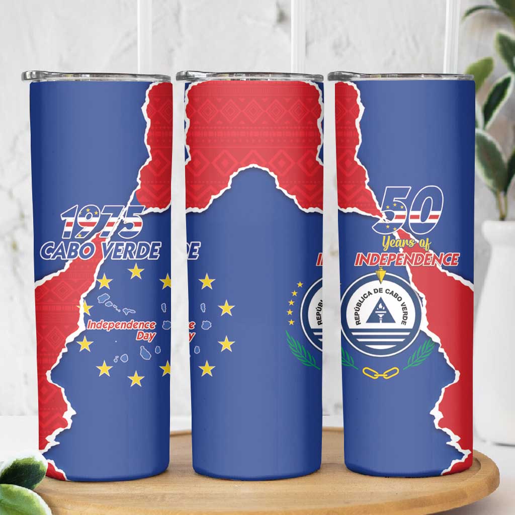 Happy Cabo Verde Skinny Tumbler 50th Anniversary of Independence