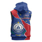 Happy Cabo Verde Sleeveless Zip Hoodie 50th Anniversary of Independence - African Pride