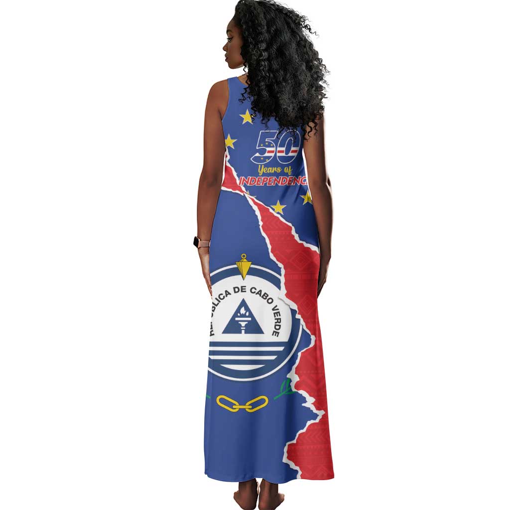 Happy Cabo Verde Tank Maxi Dress 50th Anniversary of Independence