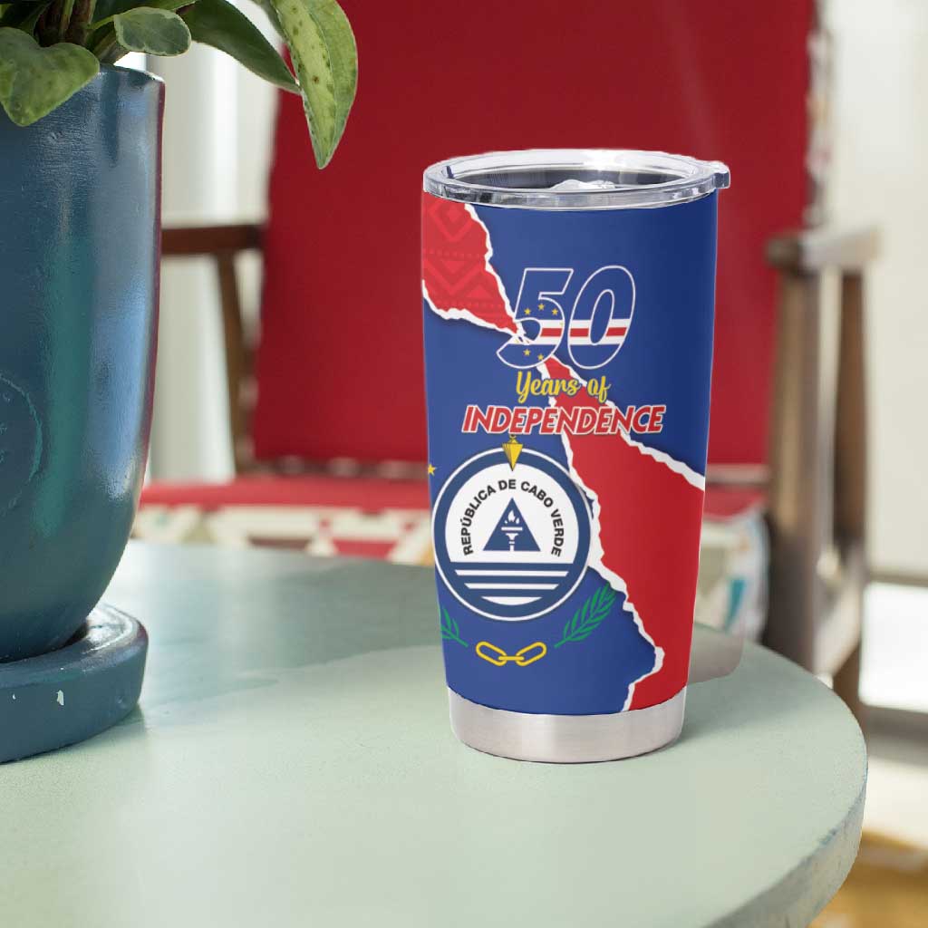 Happy Cabo Verde Tumbler Cup 50th Anniversary of Independence