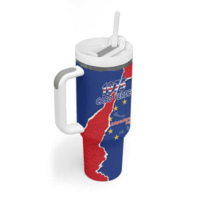 Happy Cabo Verde Tumbler With Handle 50th Anniversary of Independence