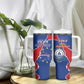 Happy Cabo Verde Tumbler With Handle 50th Anniversary of Independence