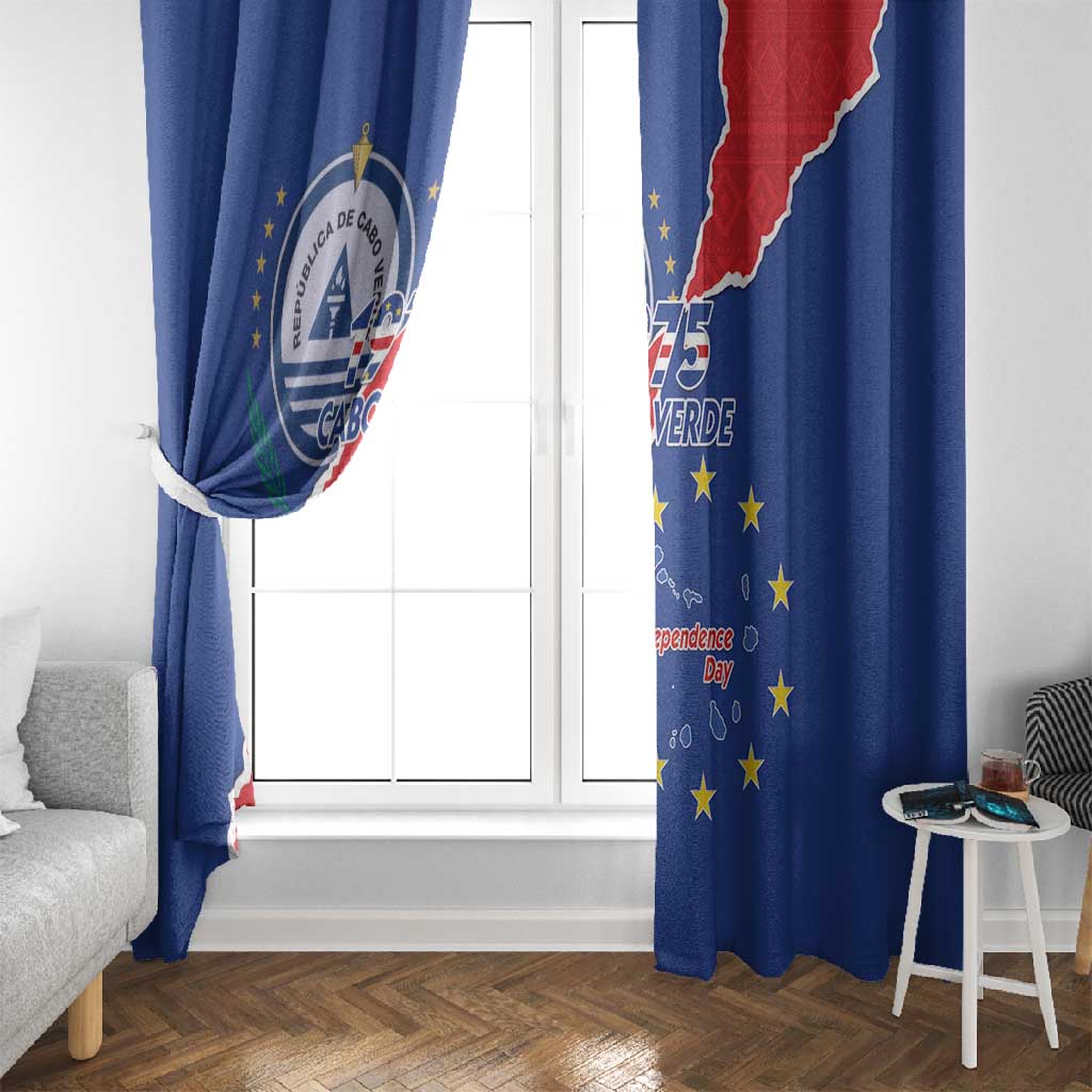 Happy Cabo Verde Window Curtain 50th Anniversary of Independence