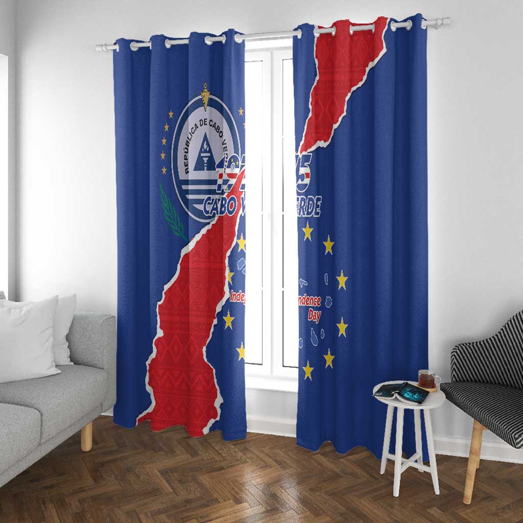 Happy Cabo Verde Window Curtain 50th Anniversary of Independence