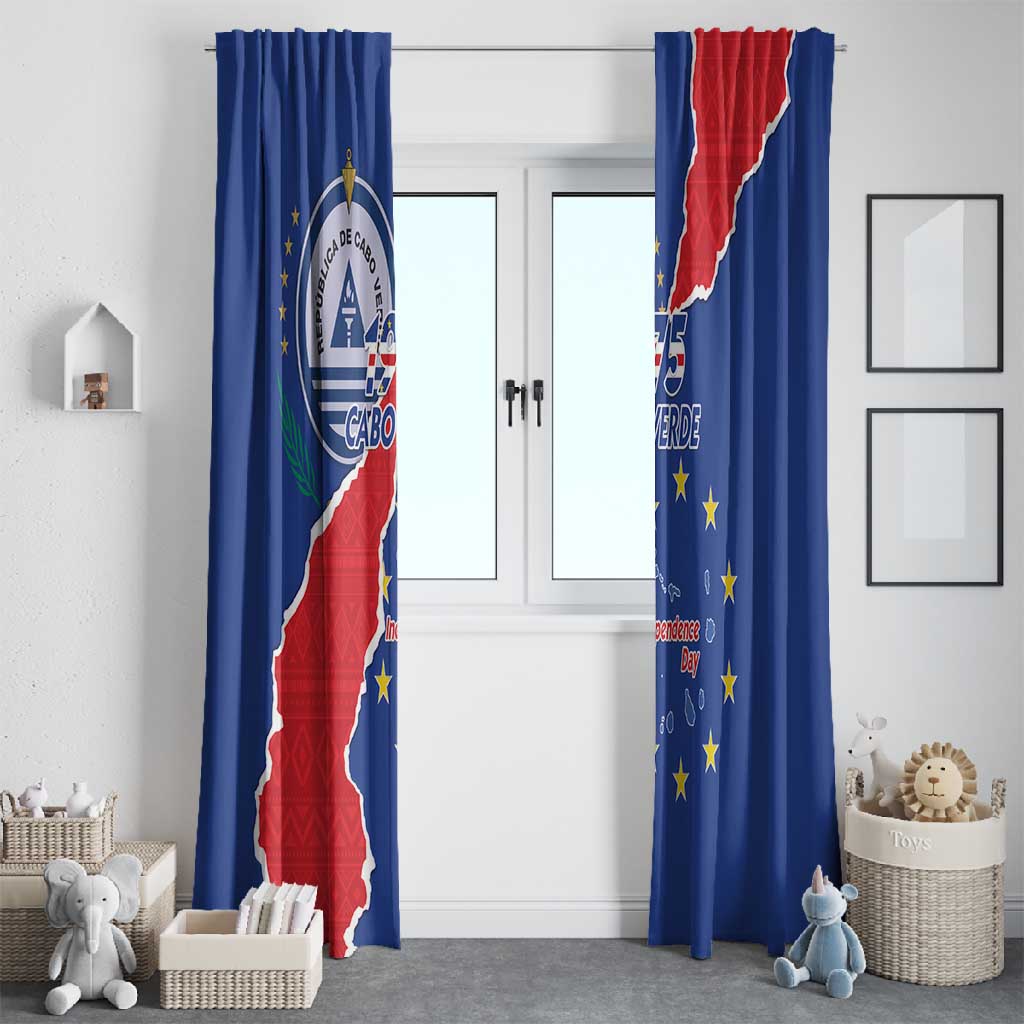 Happy Cabo Verde Window Curtain 50th Anniversary of Independence