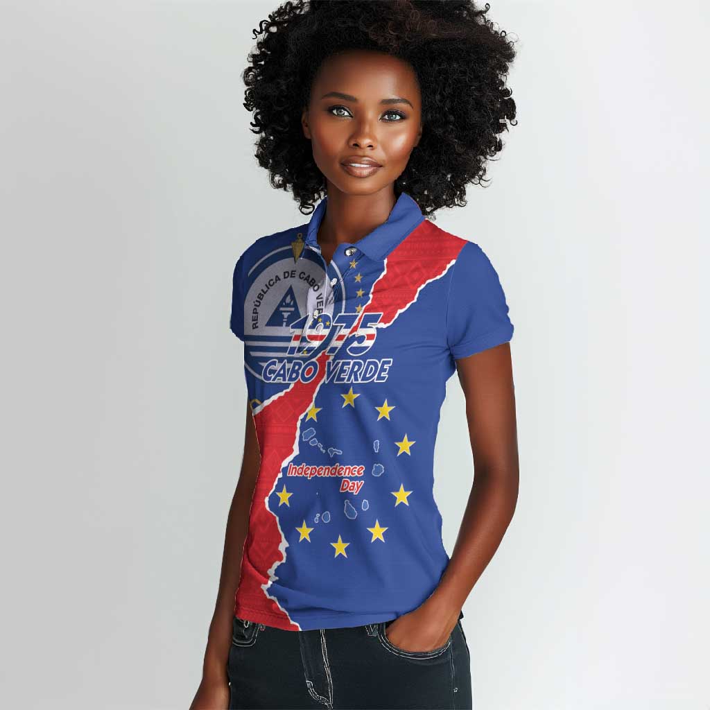Happy Cabo Verde Women Polo Shirt 50th Anniversary of Independence
