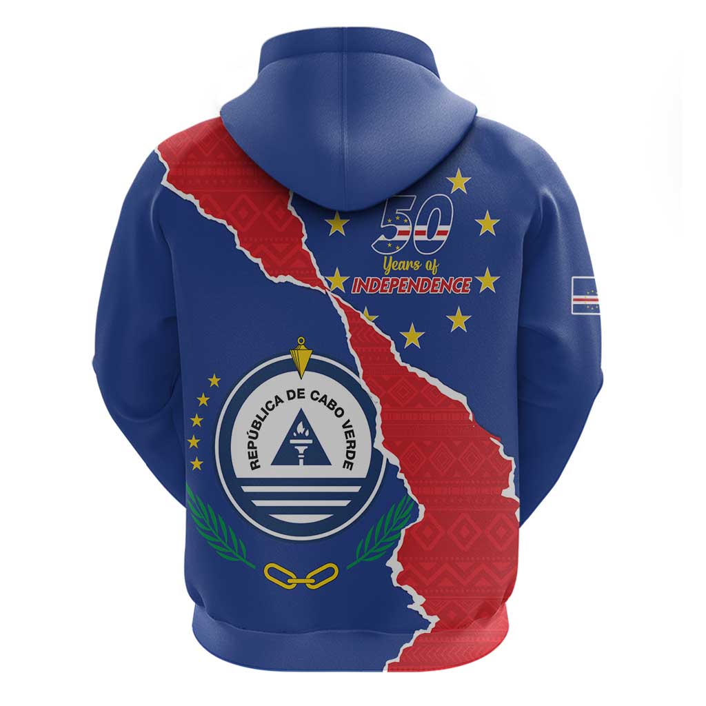 Happy Cabo Verde Zip Hoodie 50th Anniversary of Independence