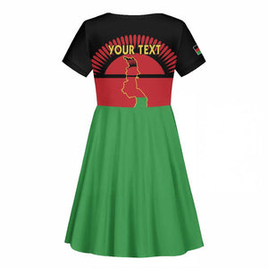 Personalized Happy Malawi Independence Day Kid Short Sleeve Dress