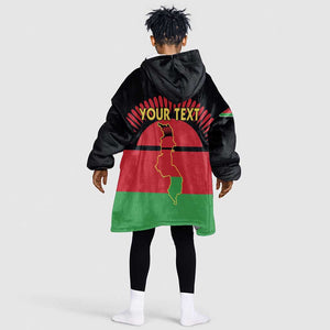 Personalized Happy Malawi Independence Day Kid Wearable Blanket Hoodie