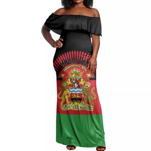 Personalized Happy Malawi Independence Day Off Shoulder Maxi Dress