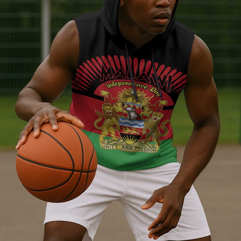 Personalized Happy Malawi Independence Day Sleeveless Hoodie - African Pride