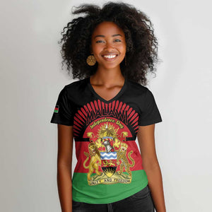Personalized Happy Malawi Independence Day Women V-Neck T-Shirt
