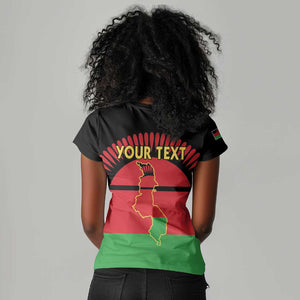 Personalized Happy Malawi Independence Day Women V-Neck T-Shirt