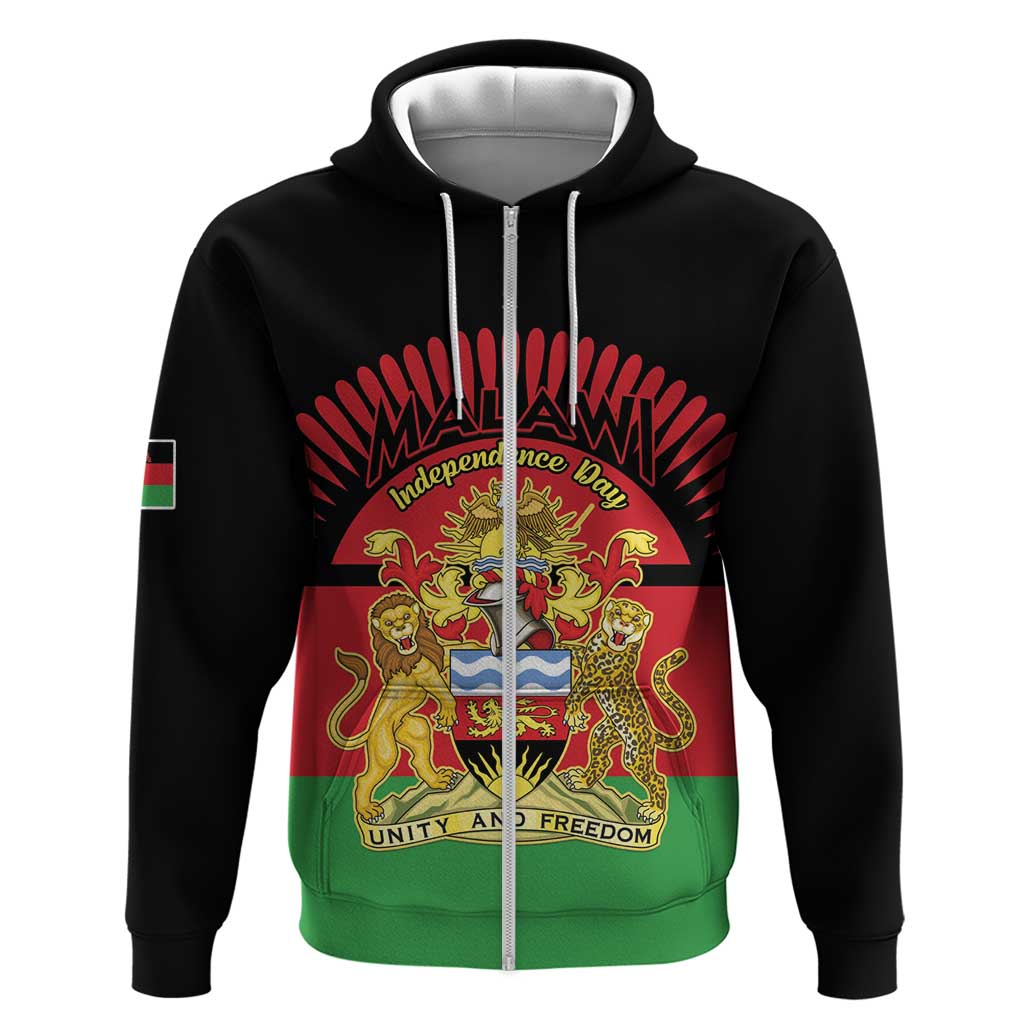 Personalized Happy Malawi Independence Day Zip Hoodie