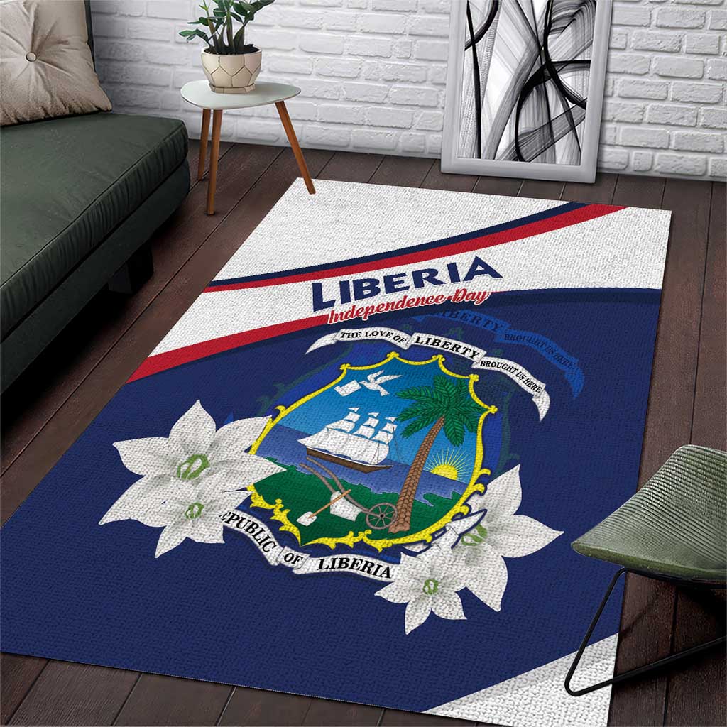 Liberia Rugs Happy Liberia Independence Day Area Rug by AfricanPride