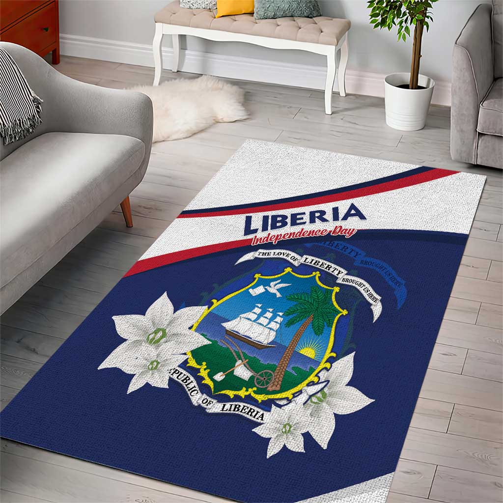 Happy Liberia Independence Day Area Rug