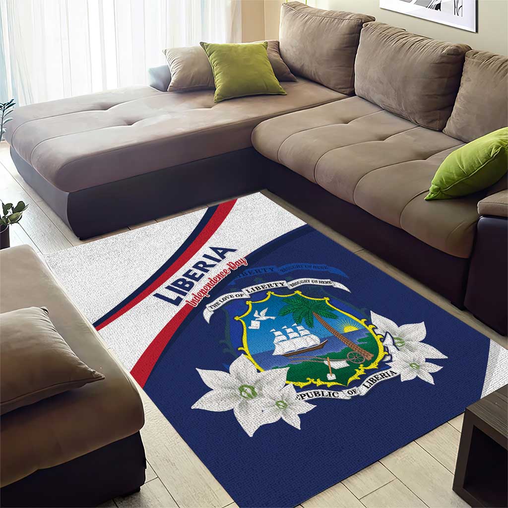 Happy Liberia Independence Day Area Rug