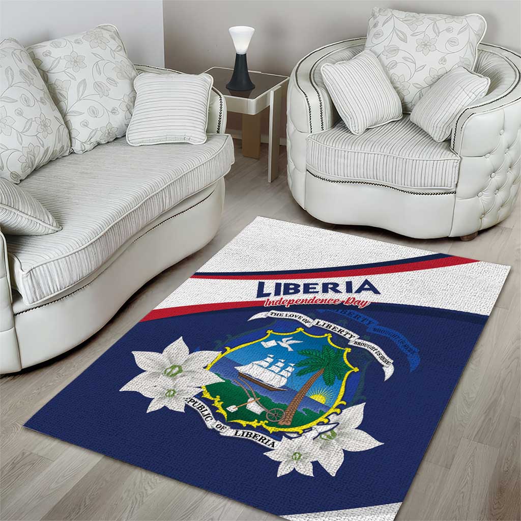 Happy Liberia Independence Day Area Rug