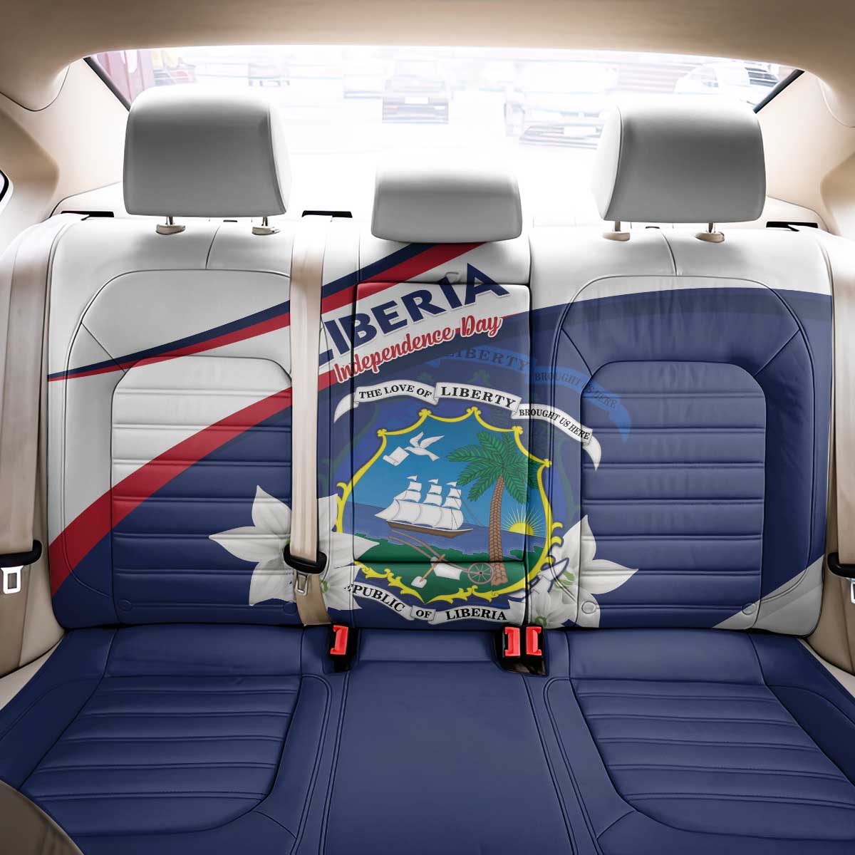 Happy Liberia Independence Day Back Car Seat Cover