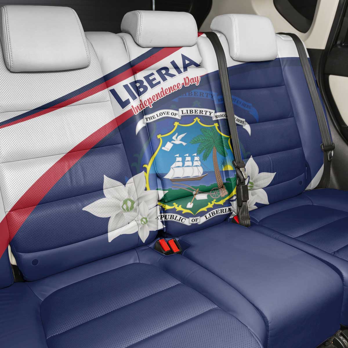 Happy Liberia Independence Day Back Car Seat Cover