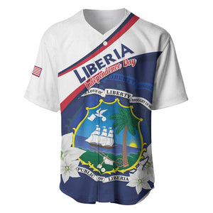 Personalized Happy Liberia Independence Day Baseball Jersey