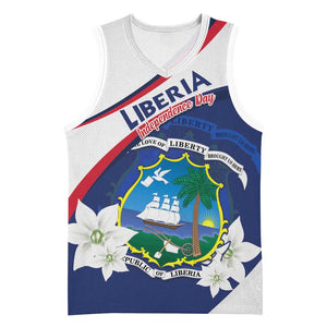 Personalized Happy Liberia Independence Day Basketball Jersey - African Pride