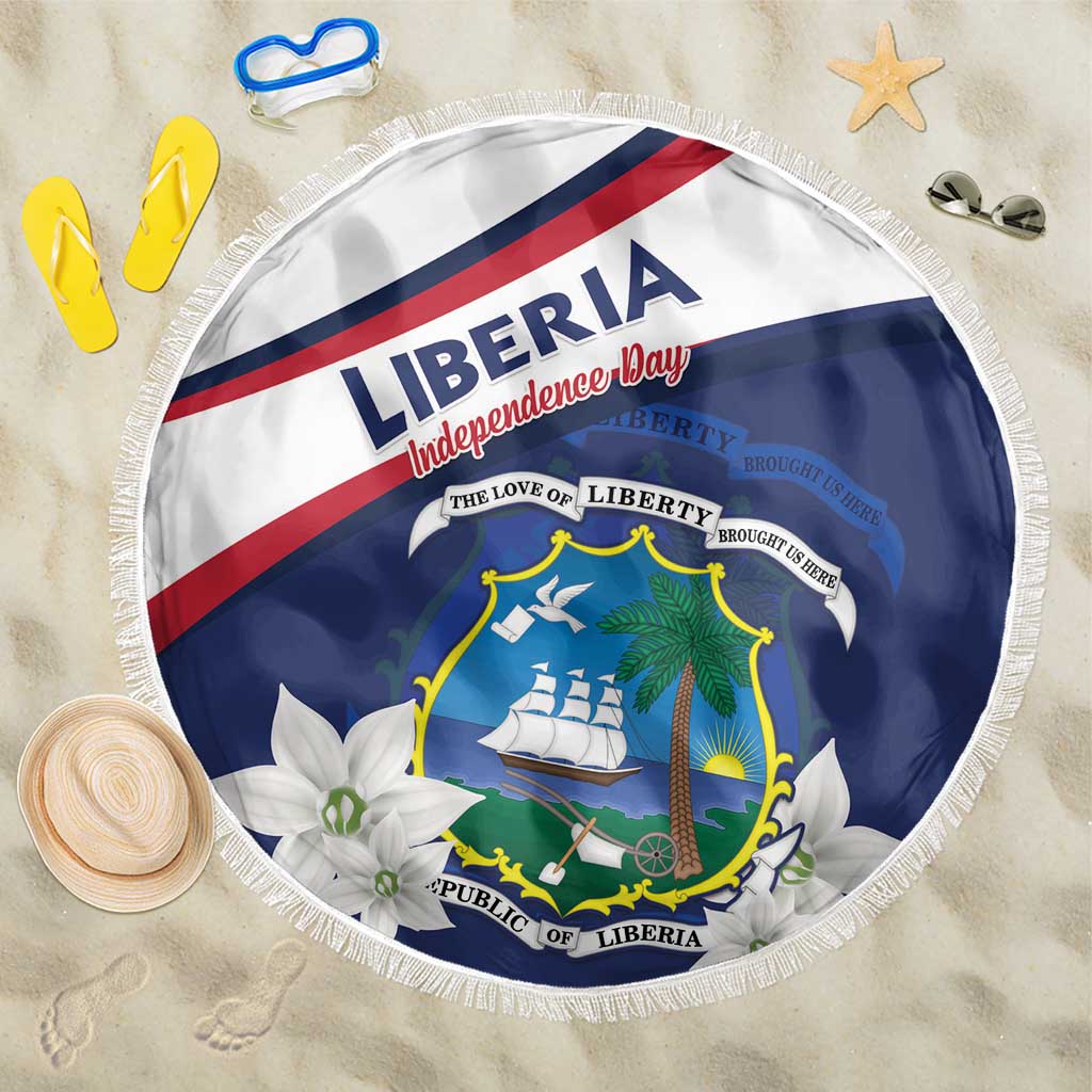 Happy Liberia Independence Day Beach Blanket