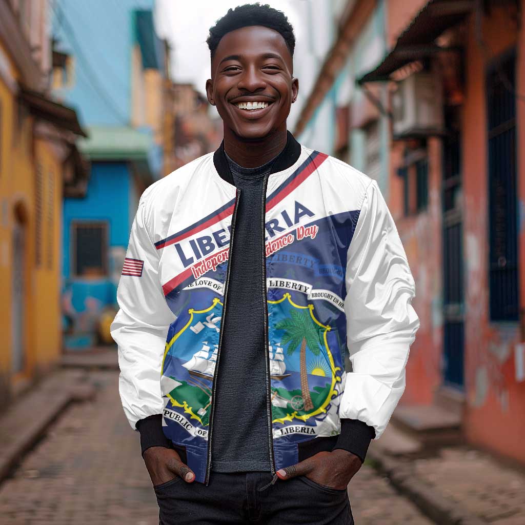 Personalized Happy Liberia Independence Day Bomber Jacket