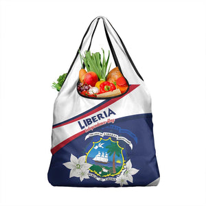 Happy Liberia Independence Day Grocery Bag