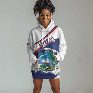 Personalized Happy Liberia Independence Day Hoodie Dress