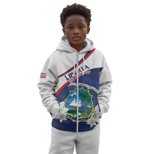 Personalized Happy Liberia Independence Day Kid Hoodie