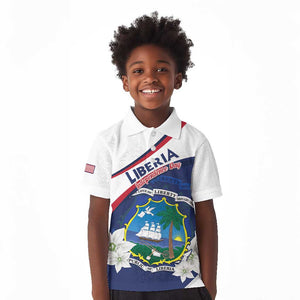 Personalized Happy Liberia Independence Day Kid Polo Shirt