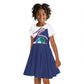 Personalized Happy Liberia Independence Day Kid Short Sleeve Dress