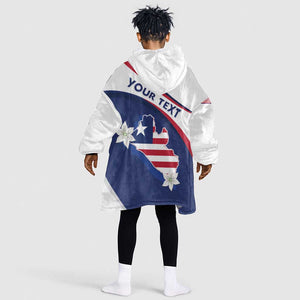 Personalized Happy Liberia Independence Day Kid Wearable Blanket Hoodie