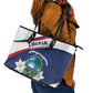 Happy Liberia Independence Day Leather Tote Bag