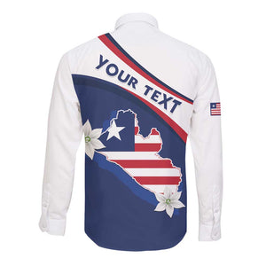 Personalized Happy Liberia Independence Day Long Sleeve Button Shirt