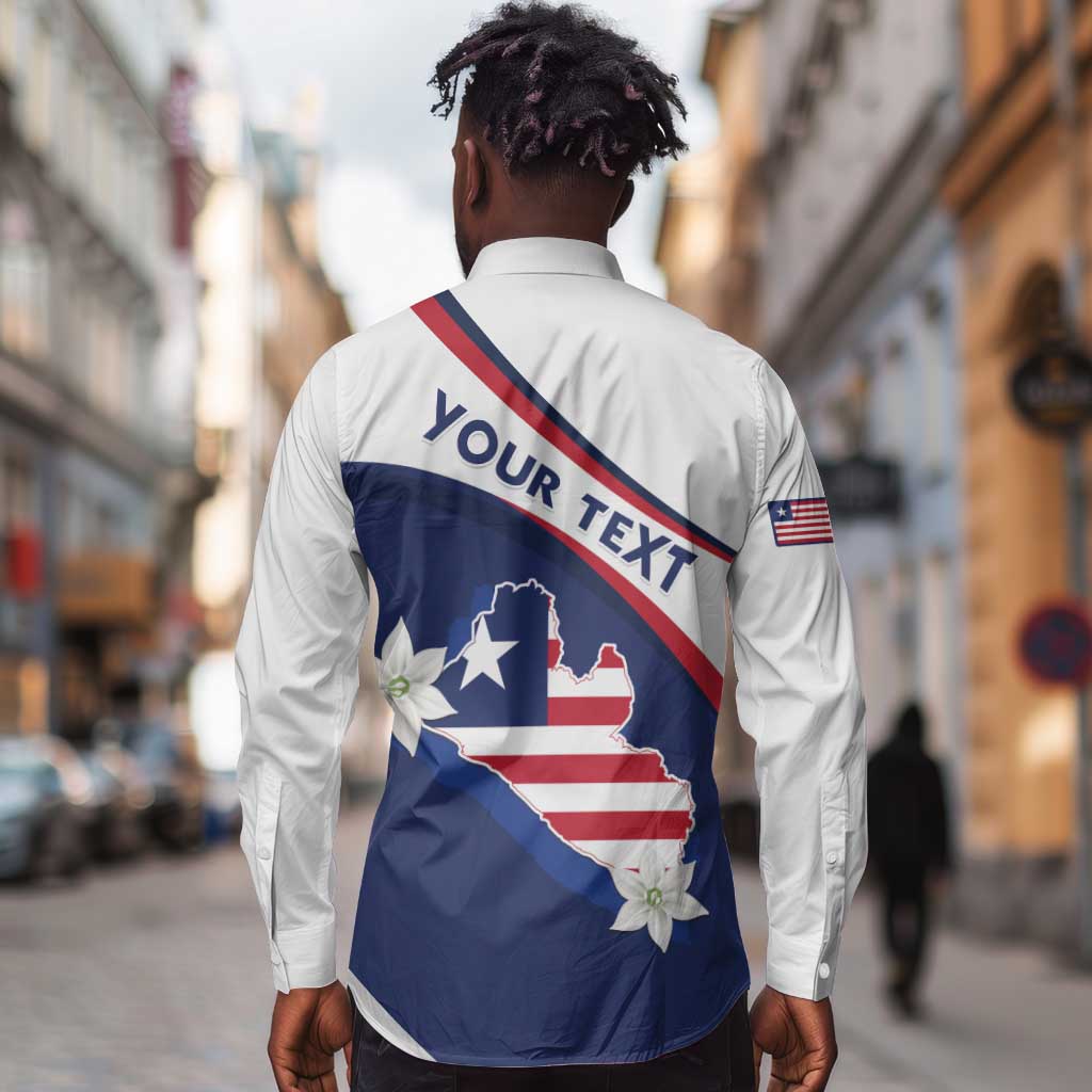Personalized Happy Liberia Independence Day Long Sleeve Button Shirt