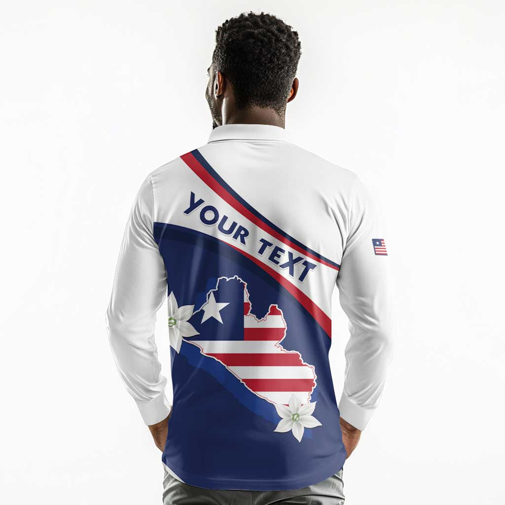 Personalized Happy Liberia Independence Day Long Sleeve Polo Shirt