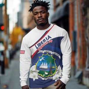 Personalized Happy Liberia Independence Day Long Sleeve Shirt