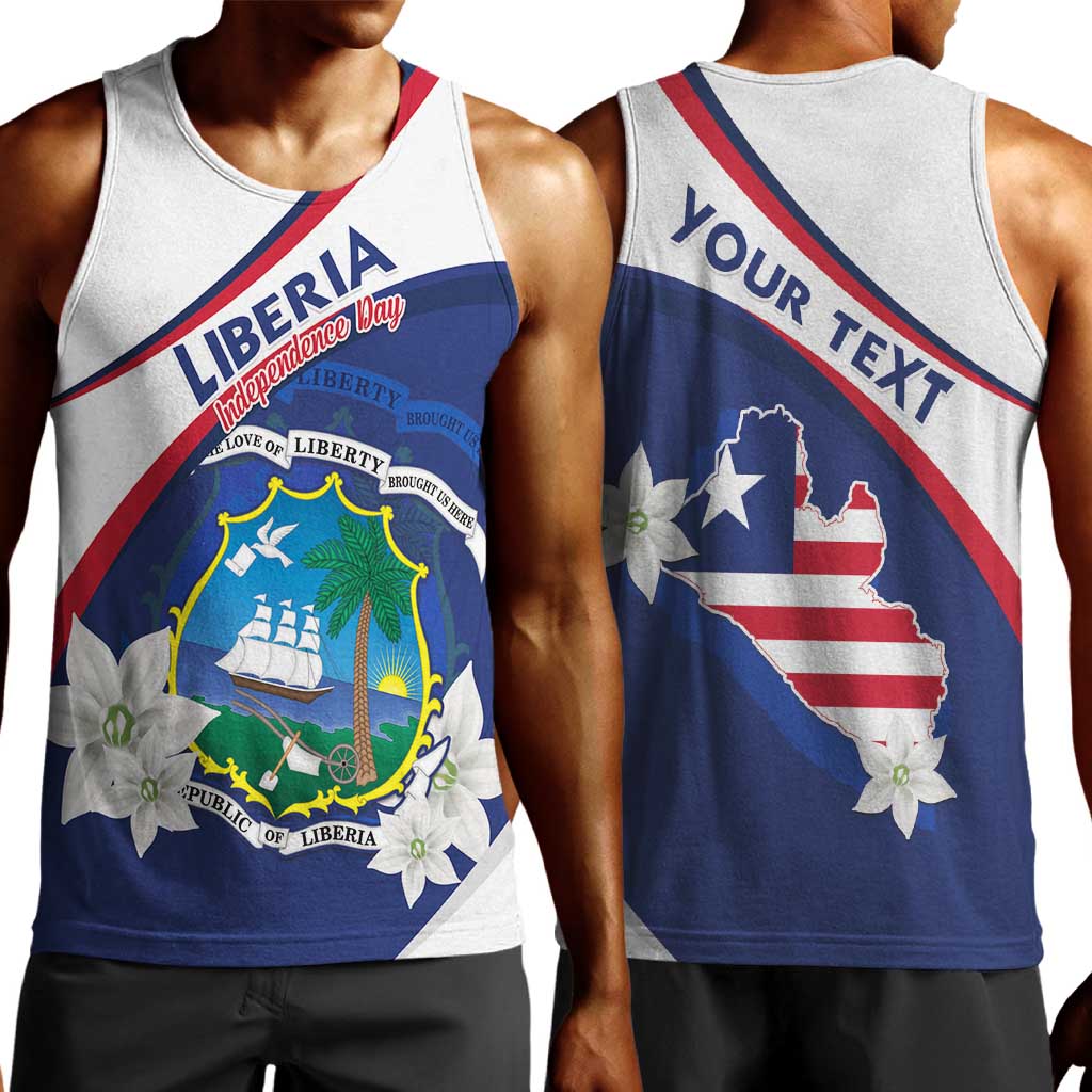 Personalized Happy Liberia Independence Day Men Tank Top