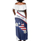 Personalized Happy Liberia Independence Day Off Shoulder Maxi Dress