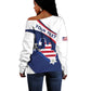 Personalized Happy Liberia Independence Day Off Shoulder Sweater