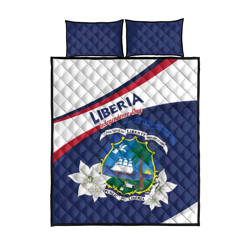 Happy Liberia Independence Day Quilt Bed Set