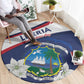 Happy Liberia Independence Day Round Carpet