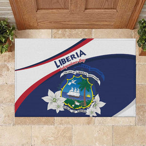 Happy Liberia Independence Day Rubber Doormat