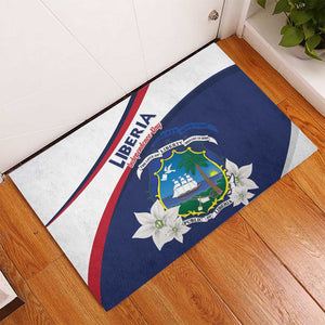 Happy Liberia Independence Day Rubber Doormat