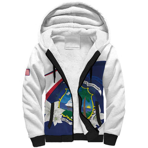 Personalized Happy Liberia Independence Day Sherpa Hoodie